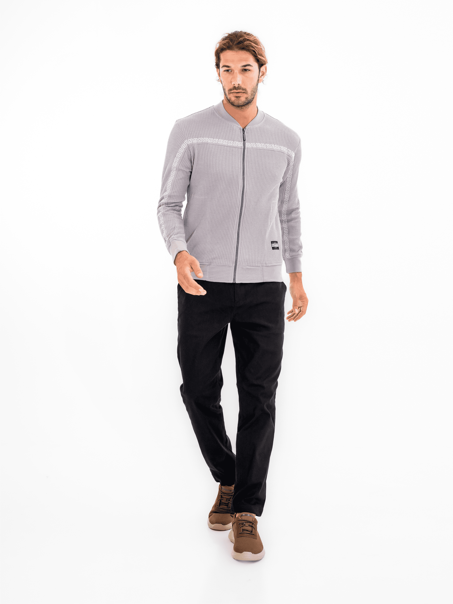 KAMILIANO - ZENITH WAFFLE WAVE – GRAY SWEATSHIRT 1