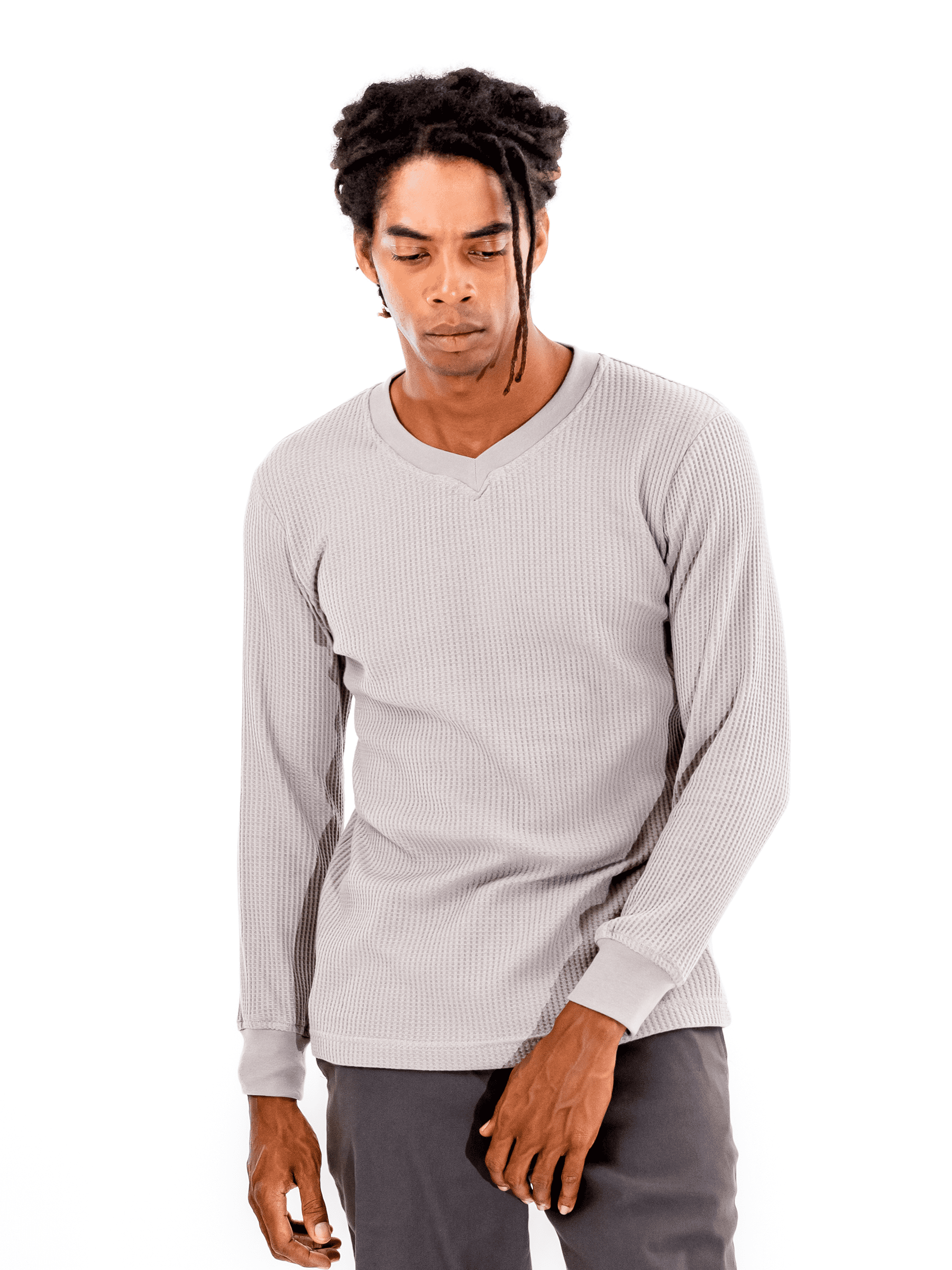 KAMILIANO - THRIVE WAFFLE ESSENCE – GRAY SWEATSHIRT 2