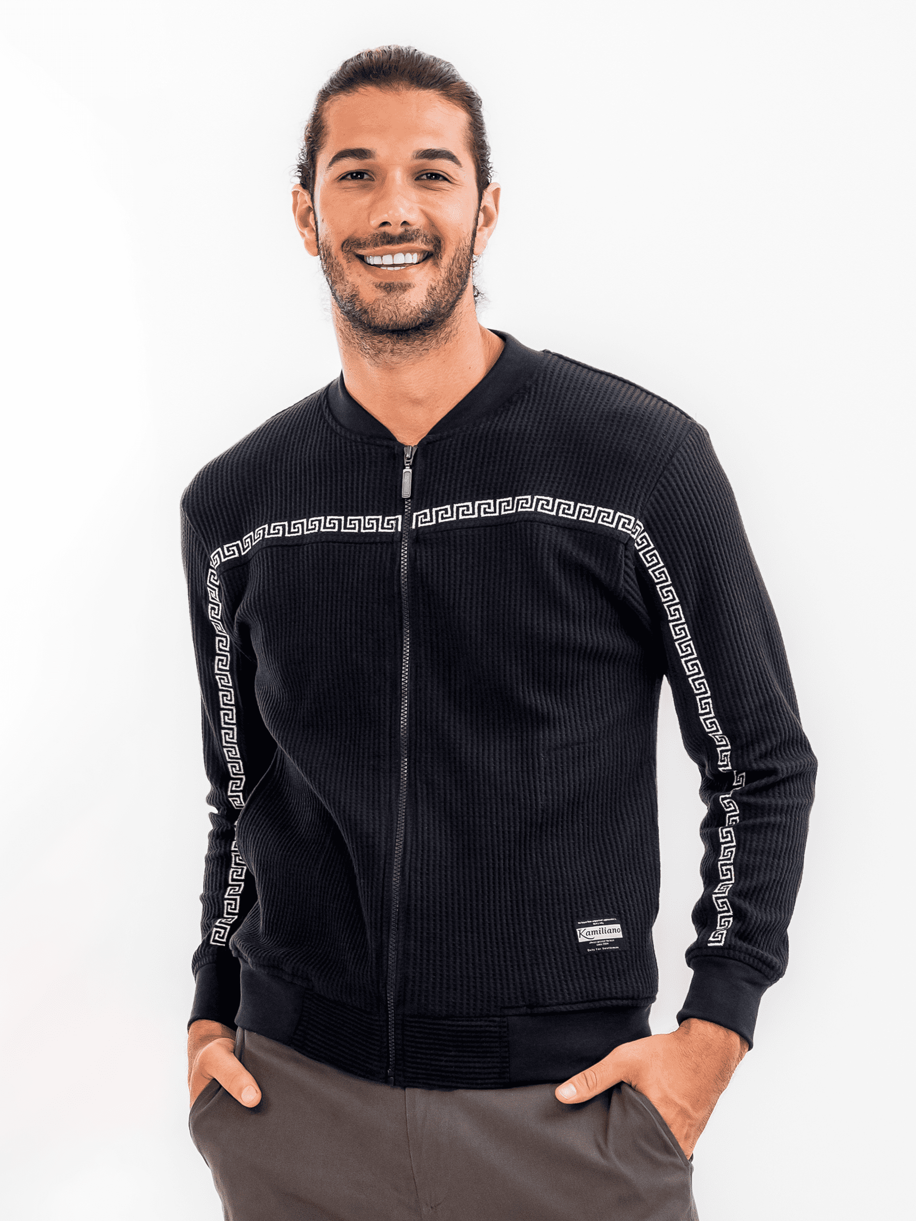 KAMILIANO - ZENITH WAFFLE WAVE – BLACK SWEATSHIRT 2
