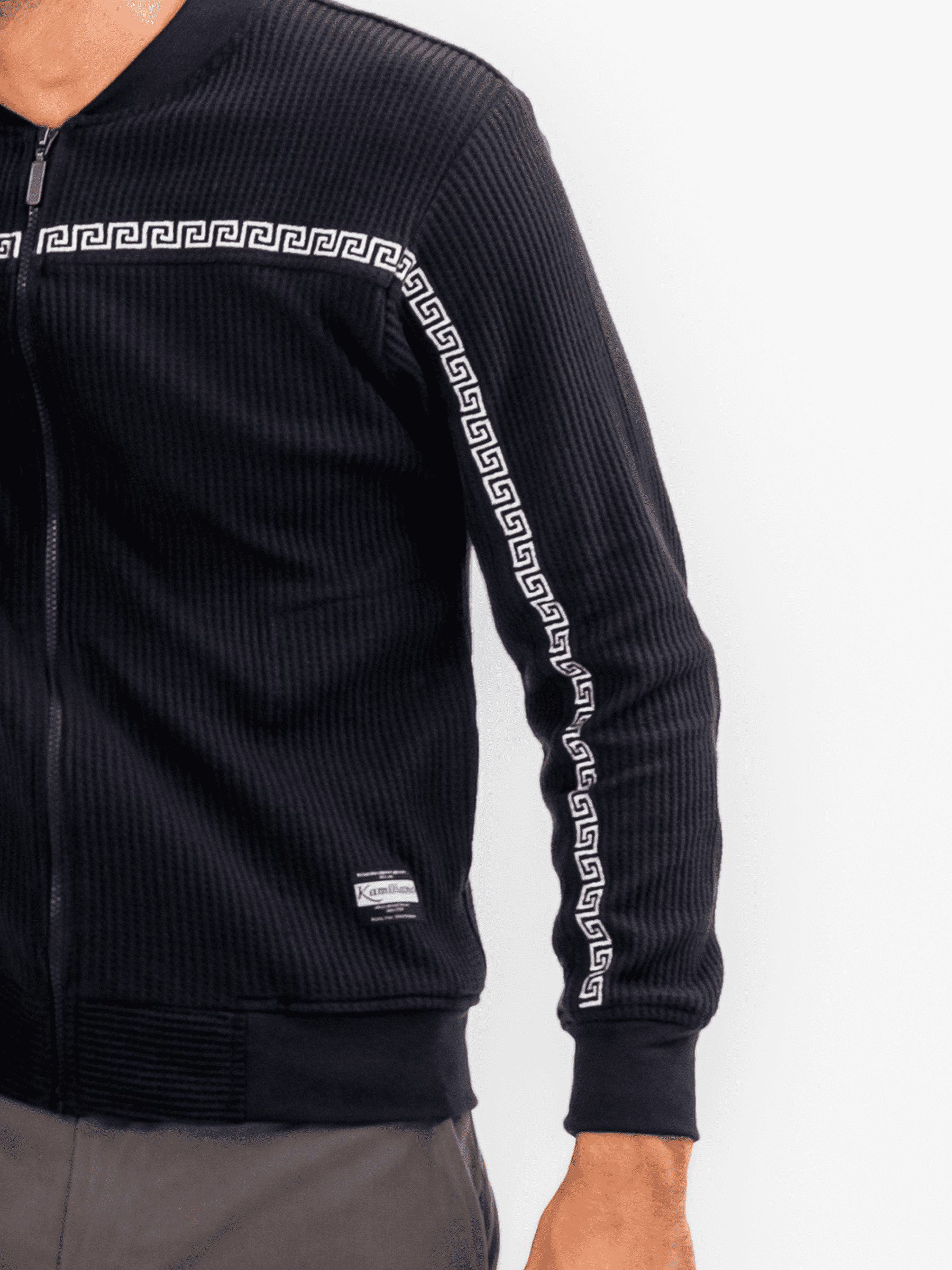 KAMILIANO - ZENITH WAFFLE WAVE – BLACK SWEATSHIRT 3