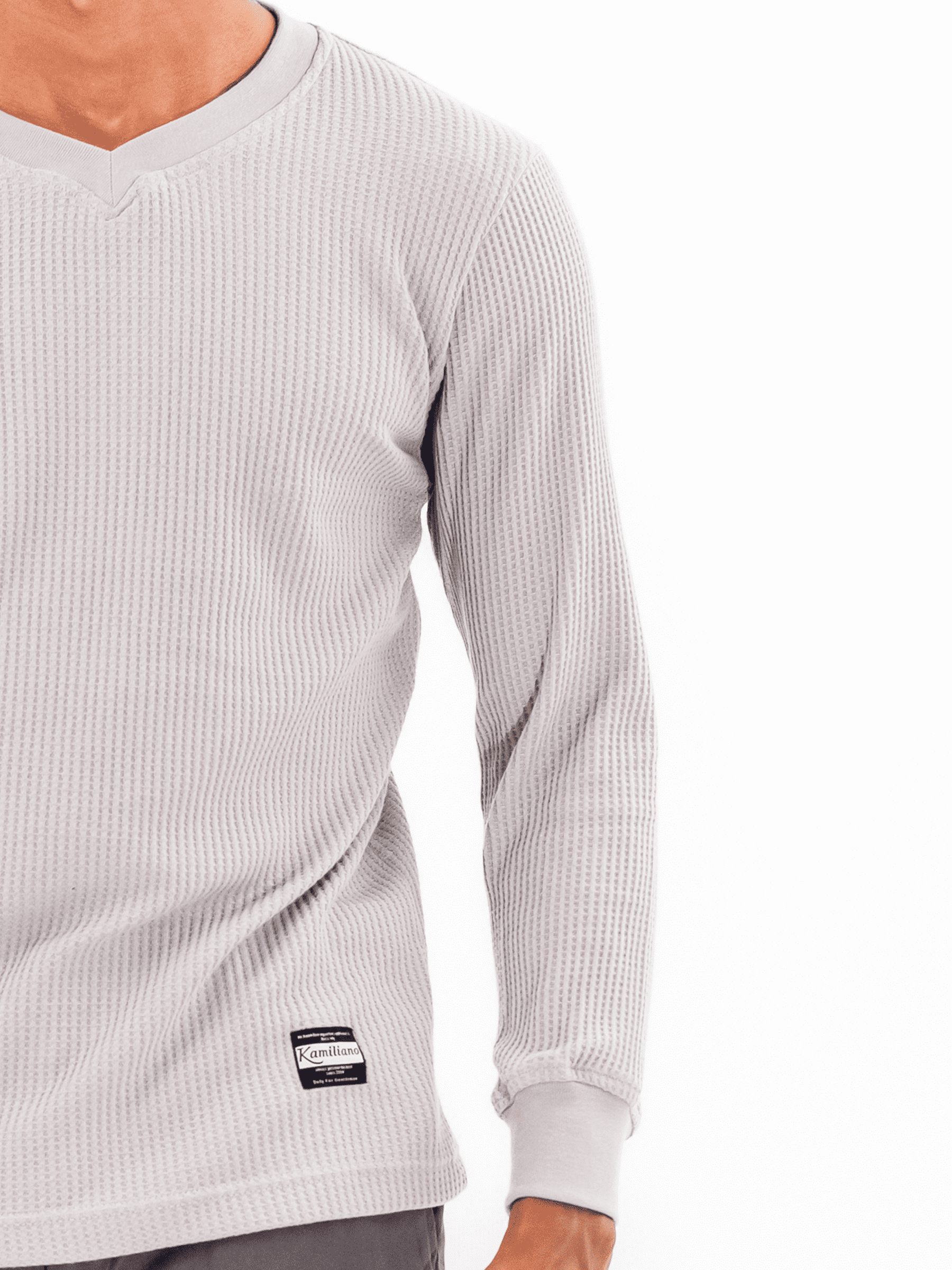KAMILIANO - THRIVE WAFFLE ESSENCE – GRAY SWEATSHIRT 4