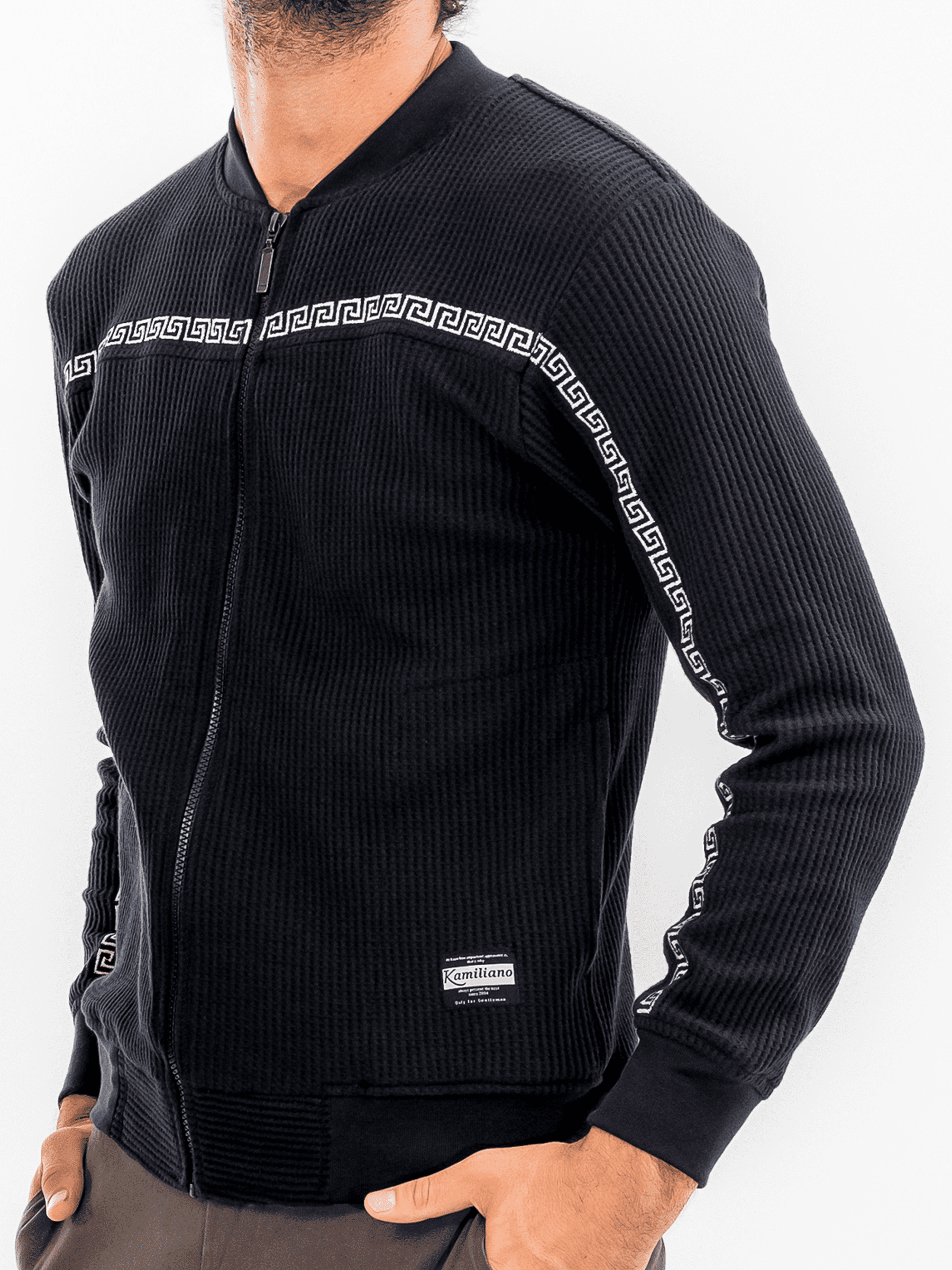 KAMILIANO - ZENITH WAFFLE WAVE – BLACK SWEATSHIRT 4