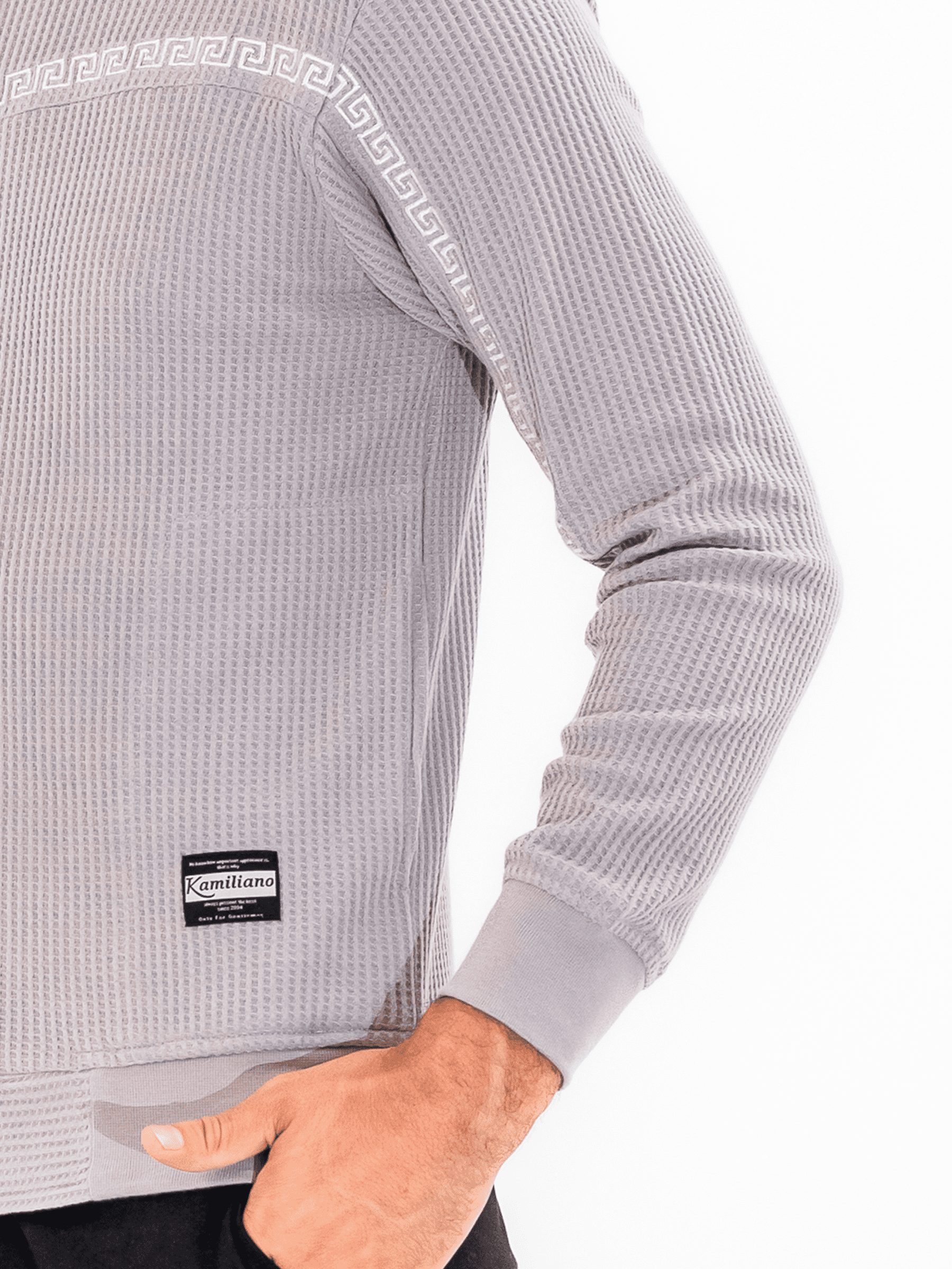 KAMILIANO - ZENITH WAFFLE WAVE – GRAY SWEATSHIRT 4