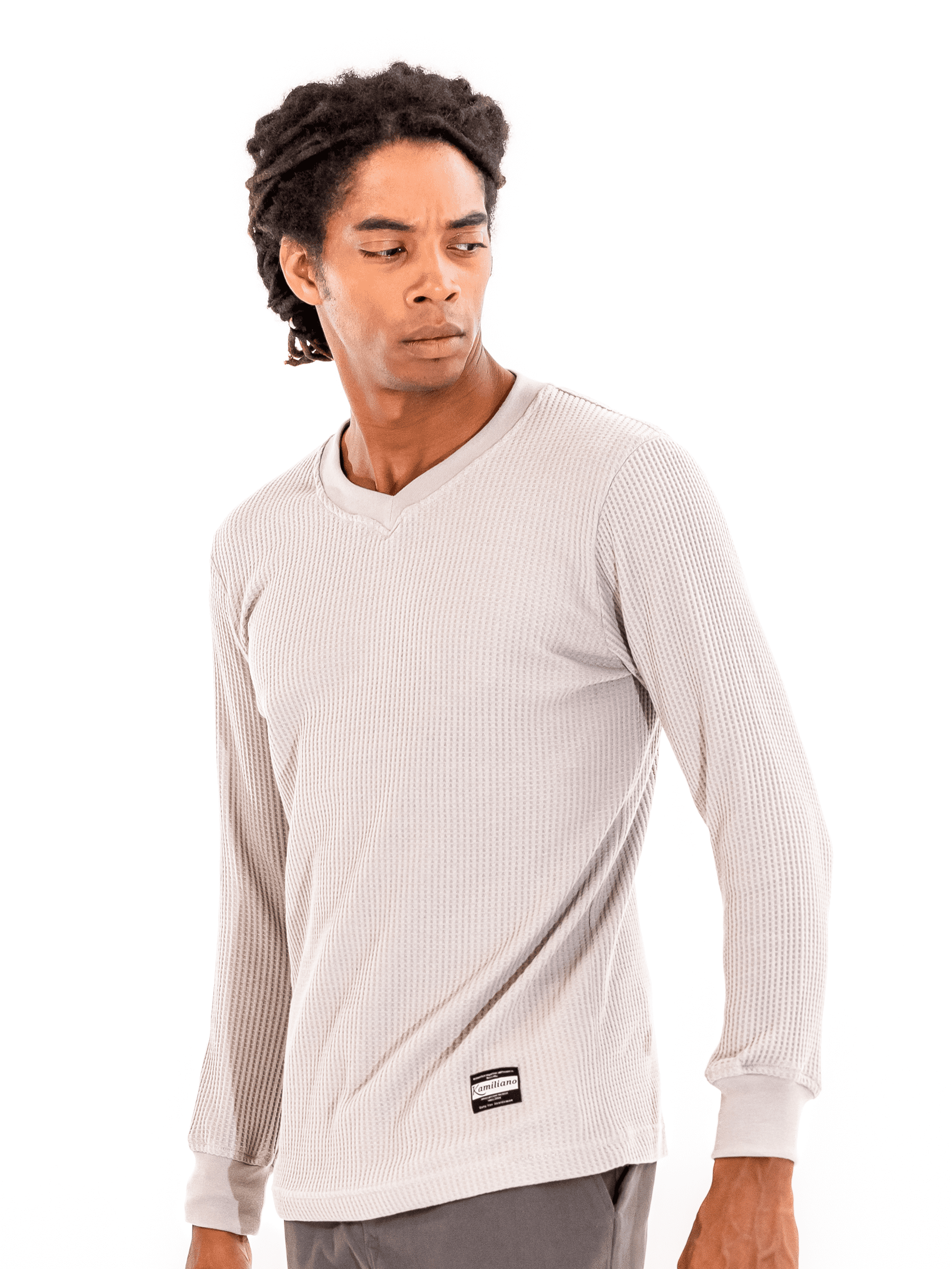 KAMILIANO - THRIVE WAFFLE ESSENCE – GRAY SWEATSHIRT 6