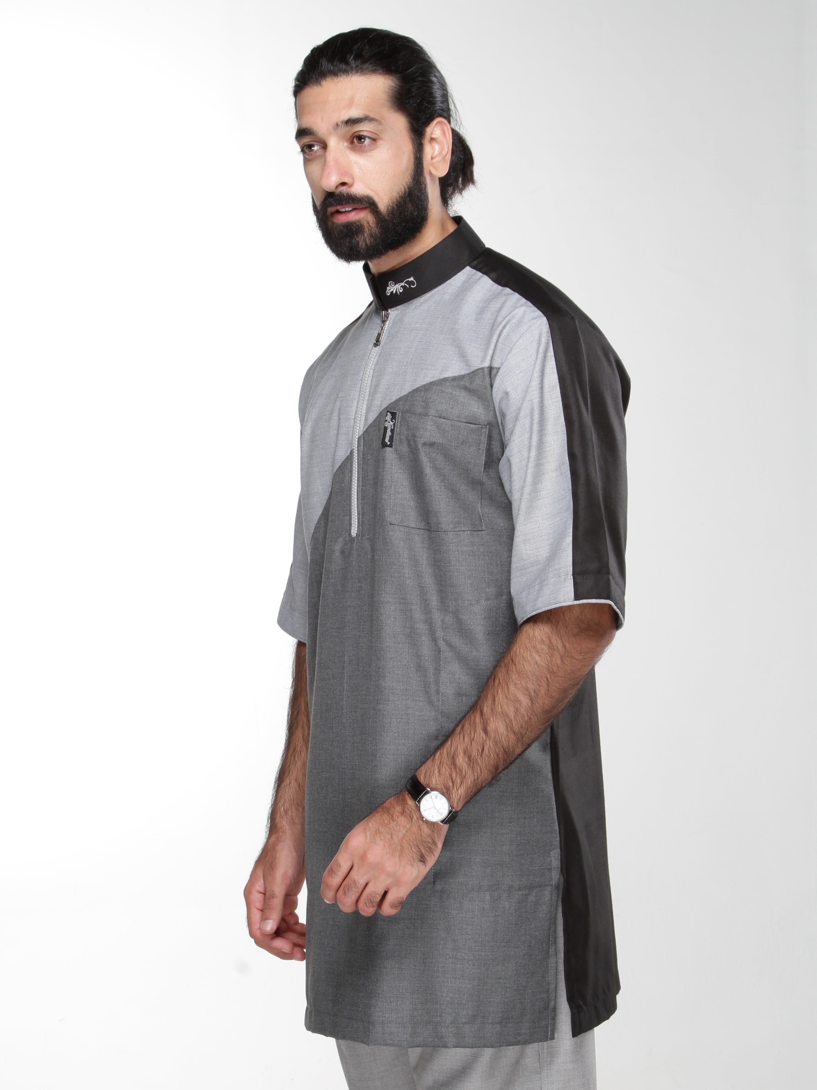 KAMILIANO GOLD 004 - LIGHT GRAY KURTA 2